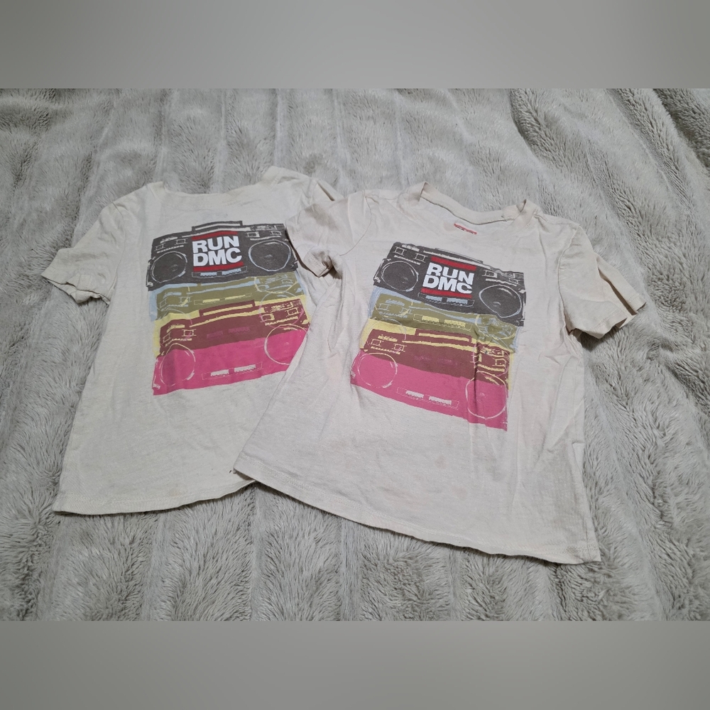 Kids Run DMC Graphic Matching Set - Cream